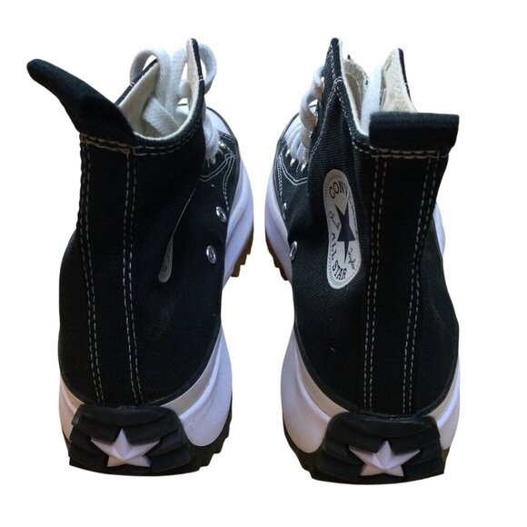 Converse Run Star Hike Platform Sneakers Black White Unisex Size 6.5 M / 8 W - Picture 2 of 8